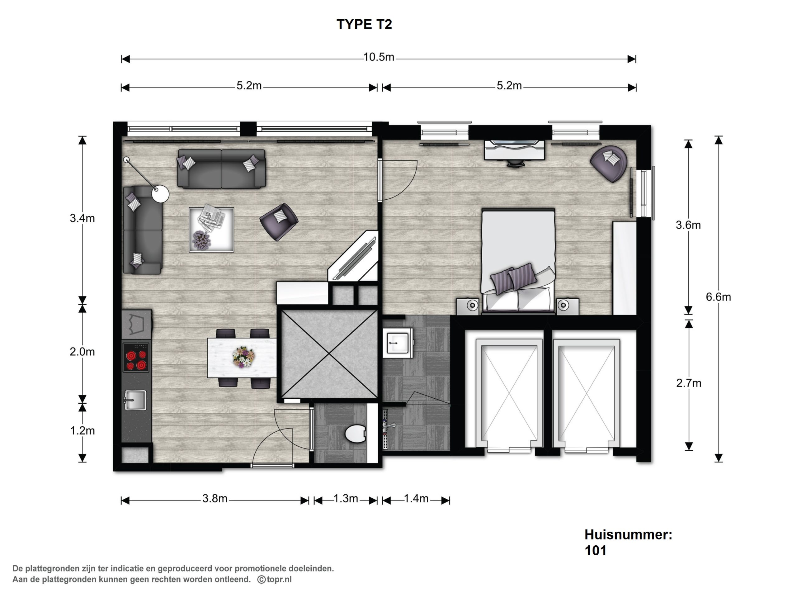 Tweekamerappartement